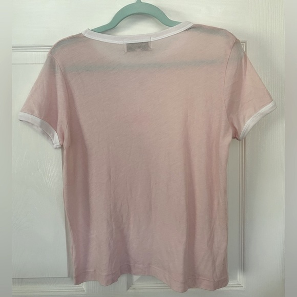 Wildfox | Textrovert Johnny Ringer Graphic Tee | Baby Pink & White - Picture 8 of 8
